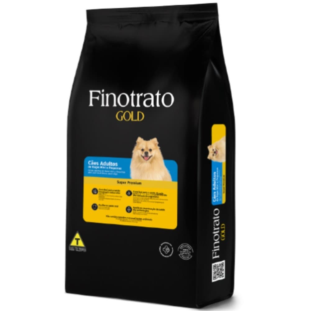 Ração Para Cachorro Finotrato Gold Cães Raças Mini e Pequenas 3 kg