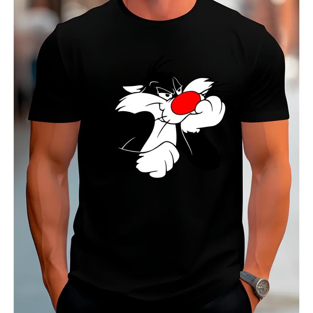 Camiseta com estampa do Frajola Camisa Feminina Masculina Básica 100% Algodão Envio Imediato