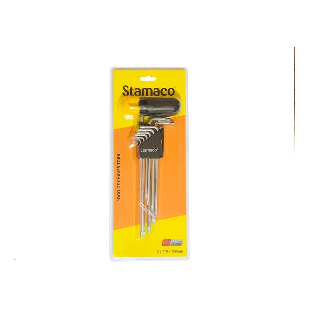 Kit Chaves Torx Longa 50mm Preto - Jogo Stamaco Zh014 Preto