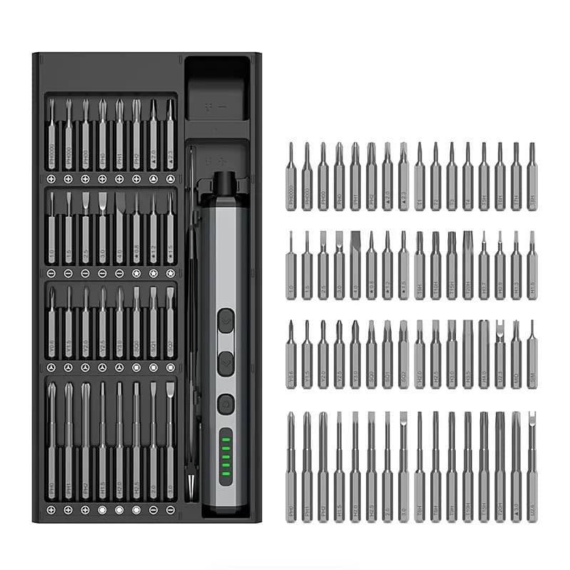 Kit Chave Elétrica Multifunção 68 em 1 Para Manutenção Torx Fenda