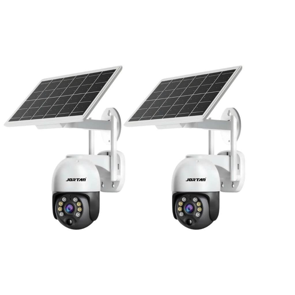 Kit 2 Câmera de Segurança Dome Wi-fi Externo com Painel Solar - com App ICSEE