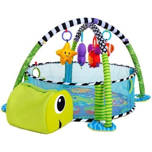 Tapete De Atividades 3x1 Piscina De Bolinhas Tartaruga