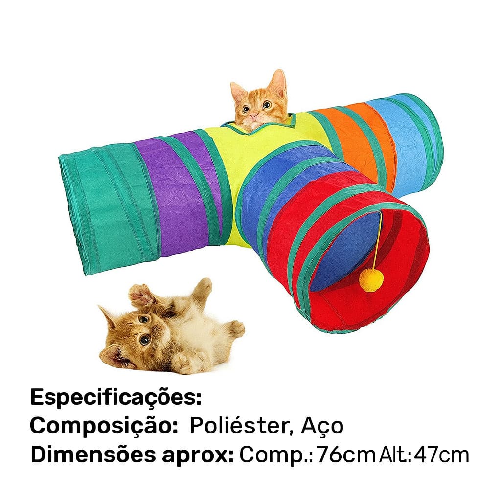 Brinquedo Para Gato  Cães Interativo Túnel Gato Cachorro Labirinto Dobrável brincar Pet Anti Stresse