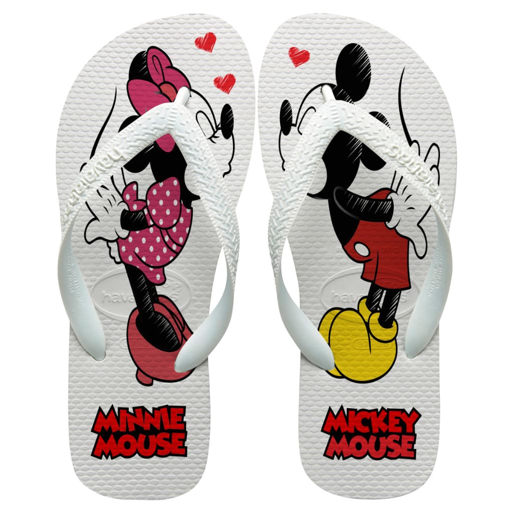 Minnie e Mickey Chinelo Hav Personalizado Adulto e Infantil Unissex Exclusivo