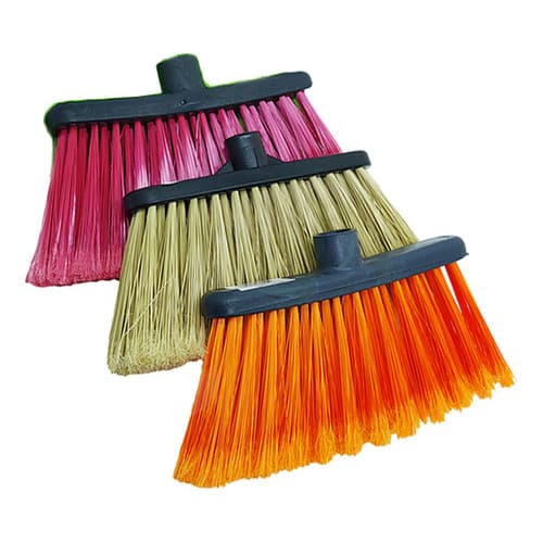 Kit 3 Vassoura Multiuso Padrão Cerdas Macias Nylon Sem Cabo