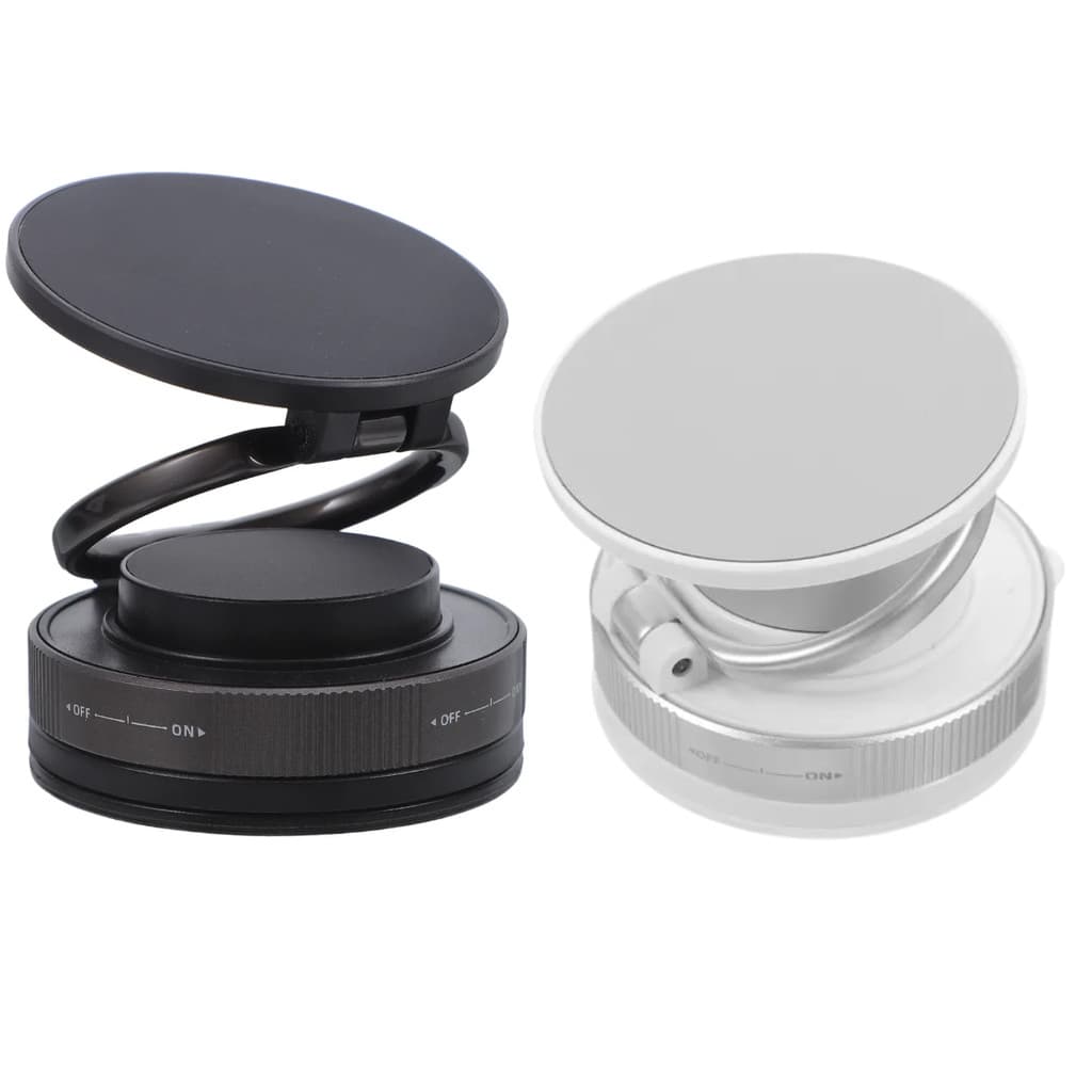 Suporte de Celular para Carro Magnético 360° Anel Magnético Anti Tremor Rotação Livre Fixação a Vácuo Design Compacto