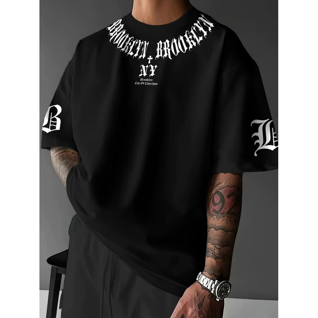 Camiseta Brooklyn NY Estilo Streetwear Masculina