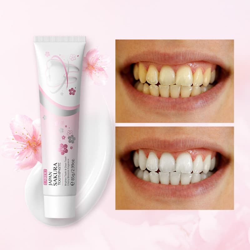 Pasta De Dentes Japão SAKURA Dente De Cardamomo 85g De Hálito Fresco Para Remover Manchas , Limpeza Amarela
