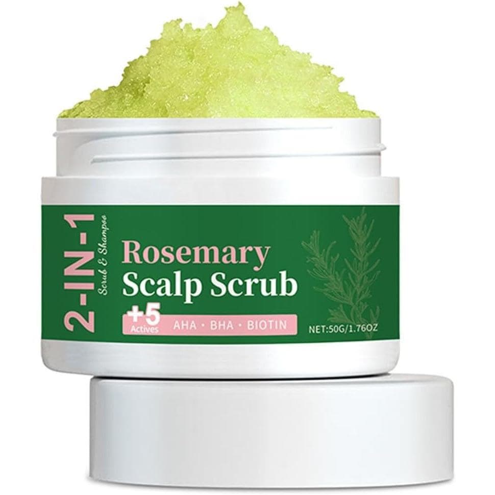 Esfoliante Capilar de Alecrim - Cuidado para cabelo e pele, adequado para couro cabeludo seco e com coceira, shampoo esf