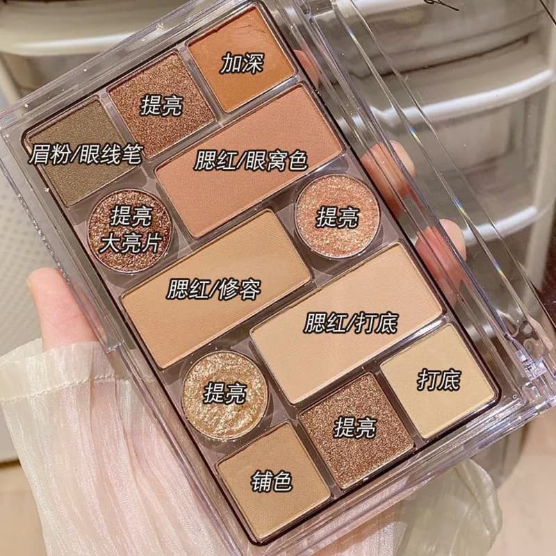 Paleta de sombras para os olhos Série multicolorida Paleta grande adequada para maquiagem leve Série de cores completas