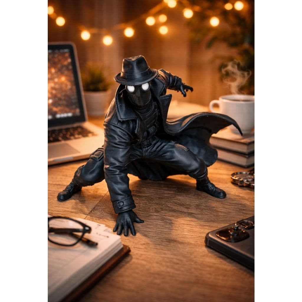 Action Figure Homem-Aranha Noir Marvel Spider-Man Preto Colecionável Detalhado Decorativo