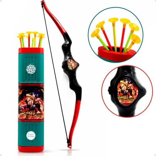 Arco E Flecha Europio Brinquedo Infantil Com Bolsa Aljava Com Flechas Diversão Garantida