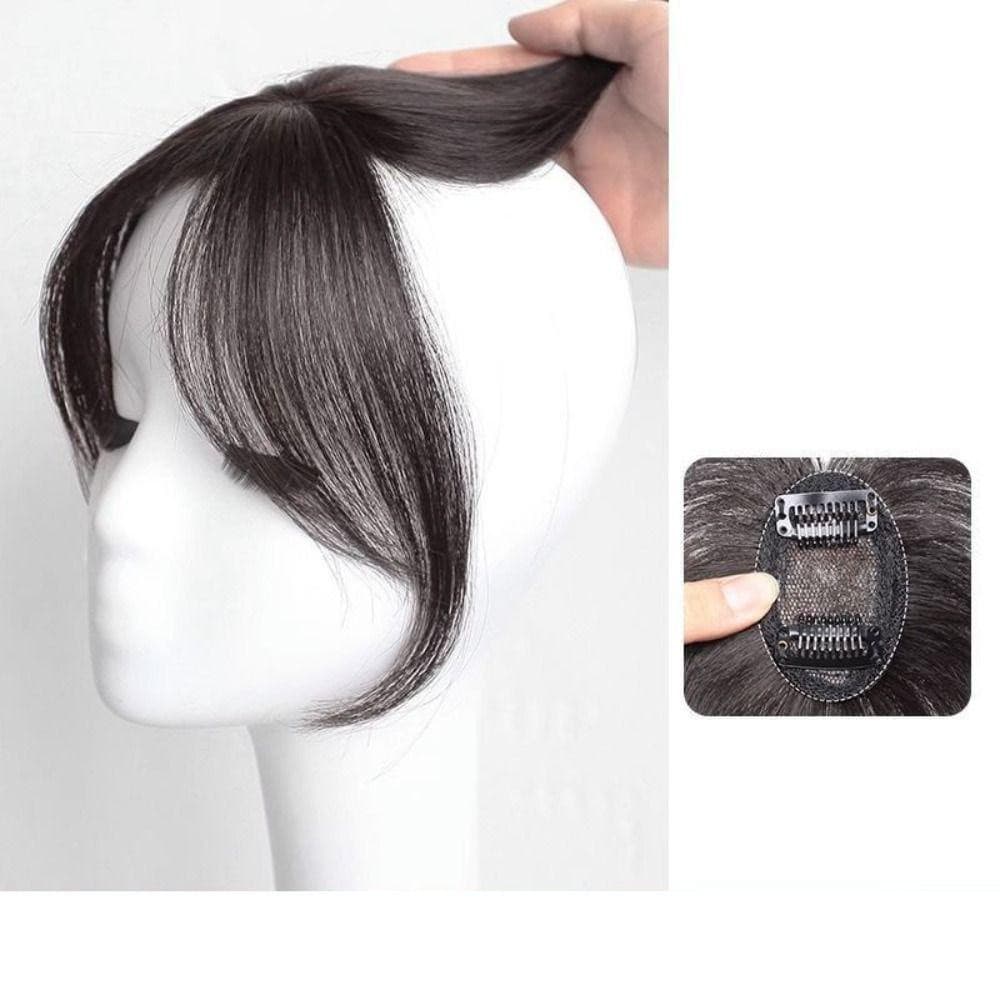Franja Falsa, Extensões de Cabelo Naturais Invisíveis, Divisão Central Moderna, Franja Lateral Ultraleve com Clipe para