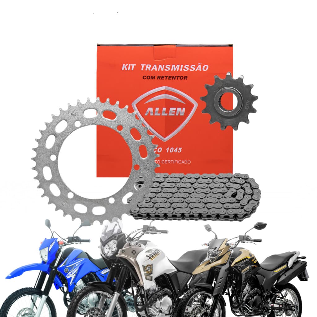 Kit relaçao Xtz Lander 250 Tenere 250 com retentor 2006 ate 2025 Allen