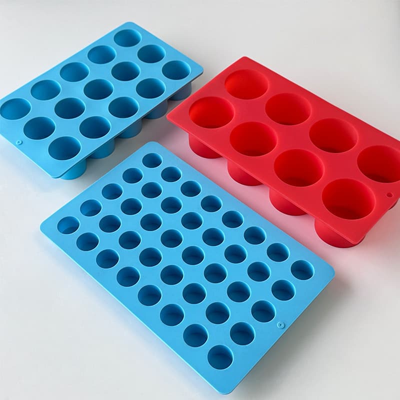Forma de Silicone Cilíndrica – Molde para Mousse, Chocolate, Gelo, Pudim e Sobremesas