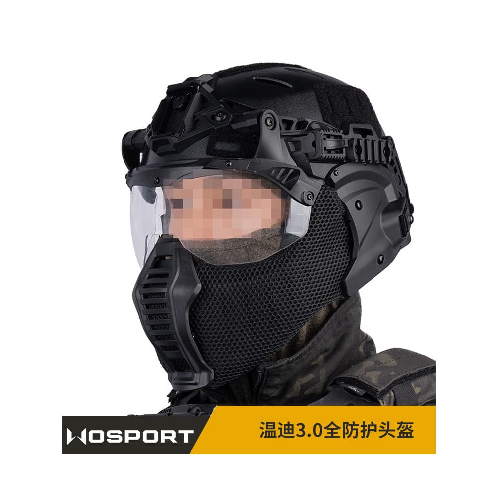 WOSPORT Wendy 3.0 Proteção Total CS Capacete Tático Óculos Protetor Bucal Capacete Modular Destacável