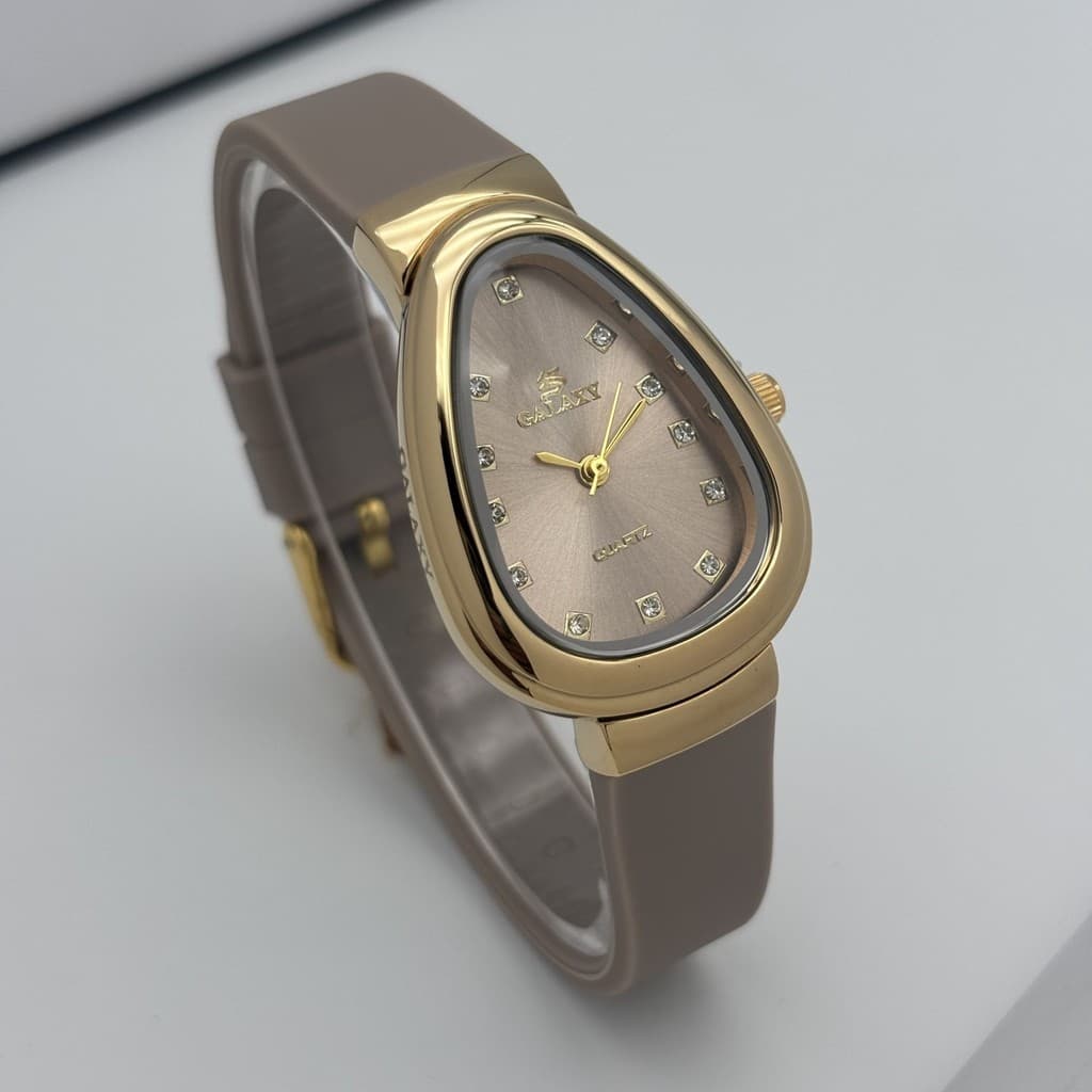 CALAXY Moda Ouro Diamante-cravejado Forma de Cabeça de Cobra Senhoras Relógio Simples Local de Trabalho Commuter Mulhere