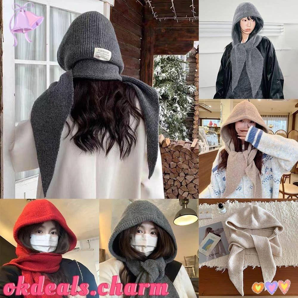 OKDEALS Balaclava De Inverno , Boné Com Capuz Espesso De Proteção De Ouvido De Malha De Uma Peça