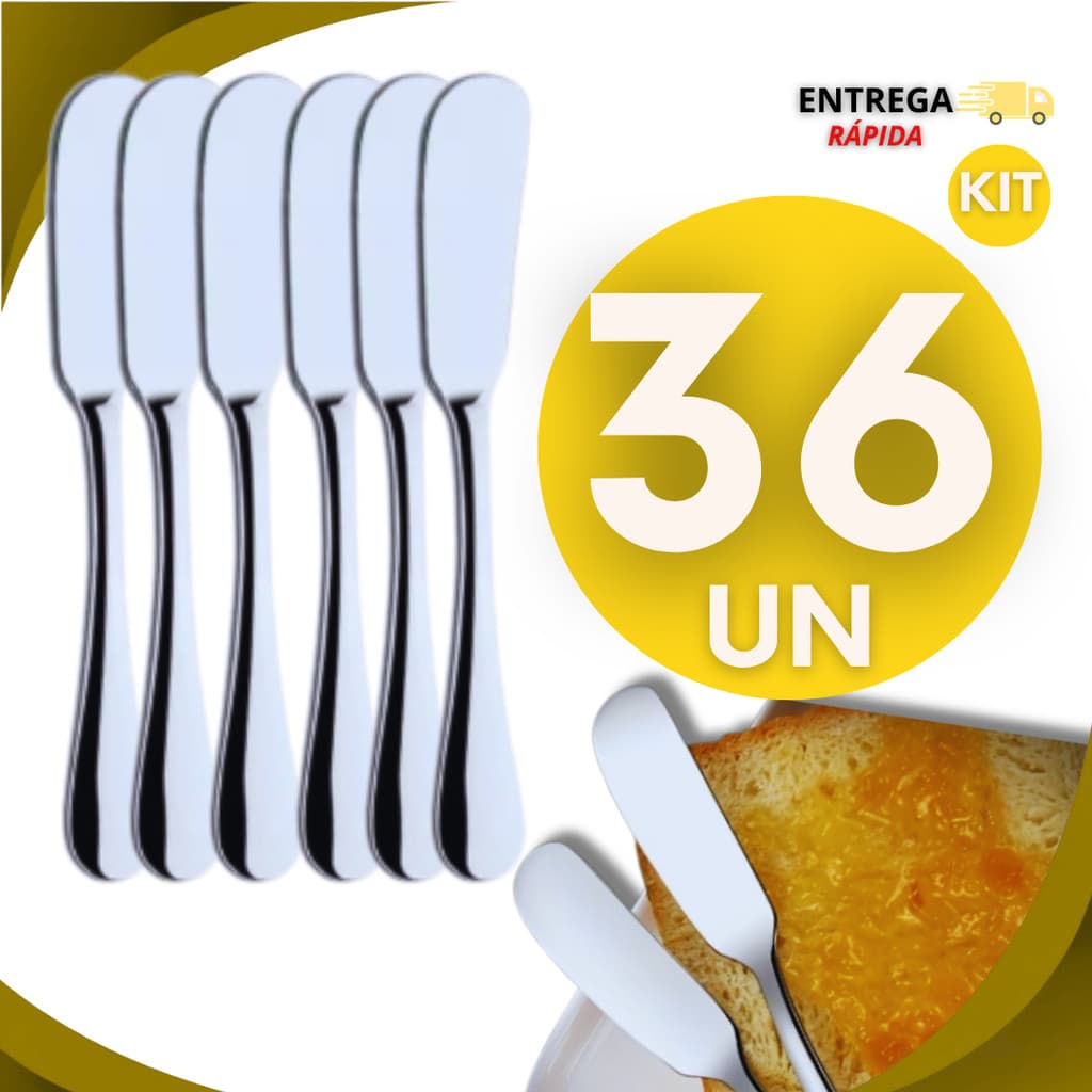 Espátula Inox Para Manteiga Geleia Patê Requeijão Gourmet Café Elegante