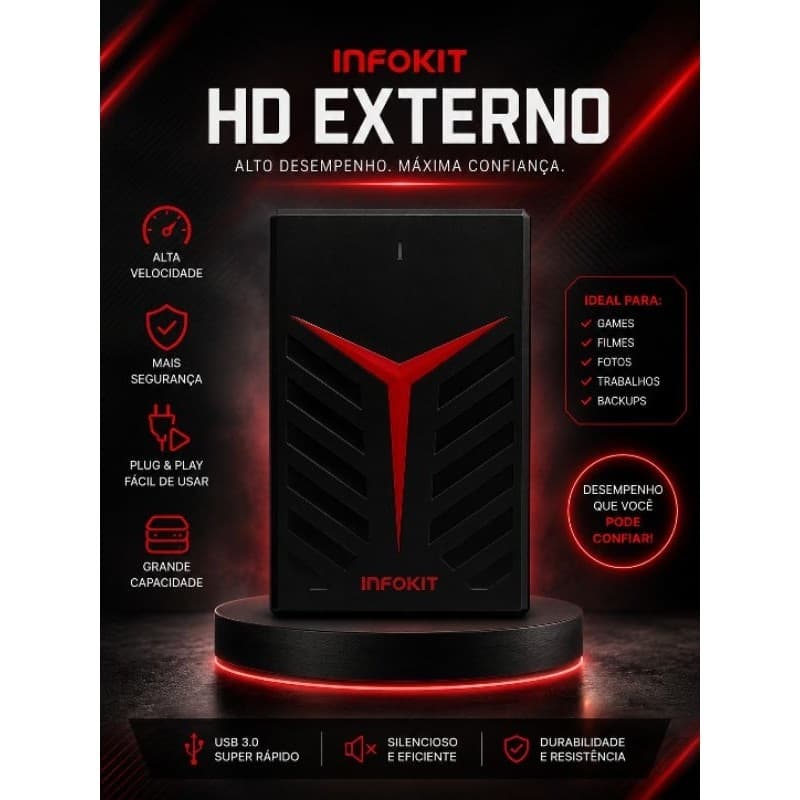 Hd externo 500 gb USB 3.0 p/ pc. notebook. ps4 , xbox one, etc