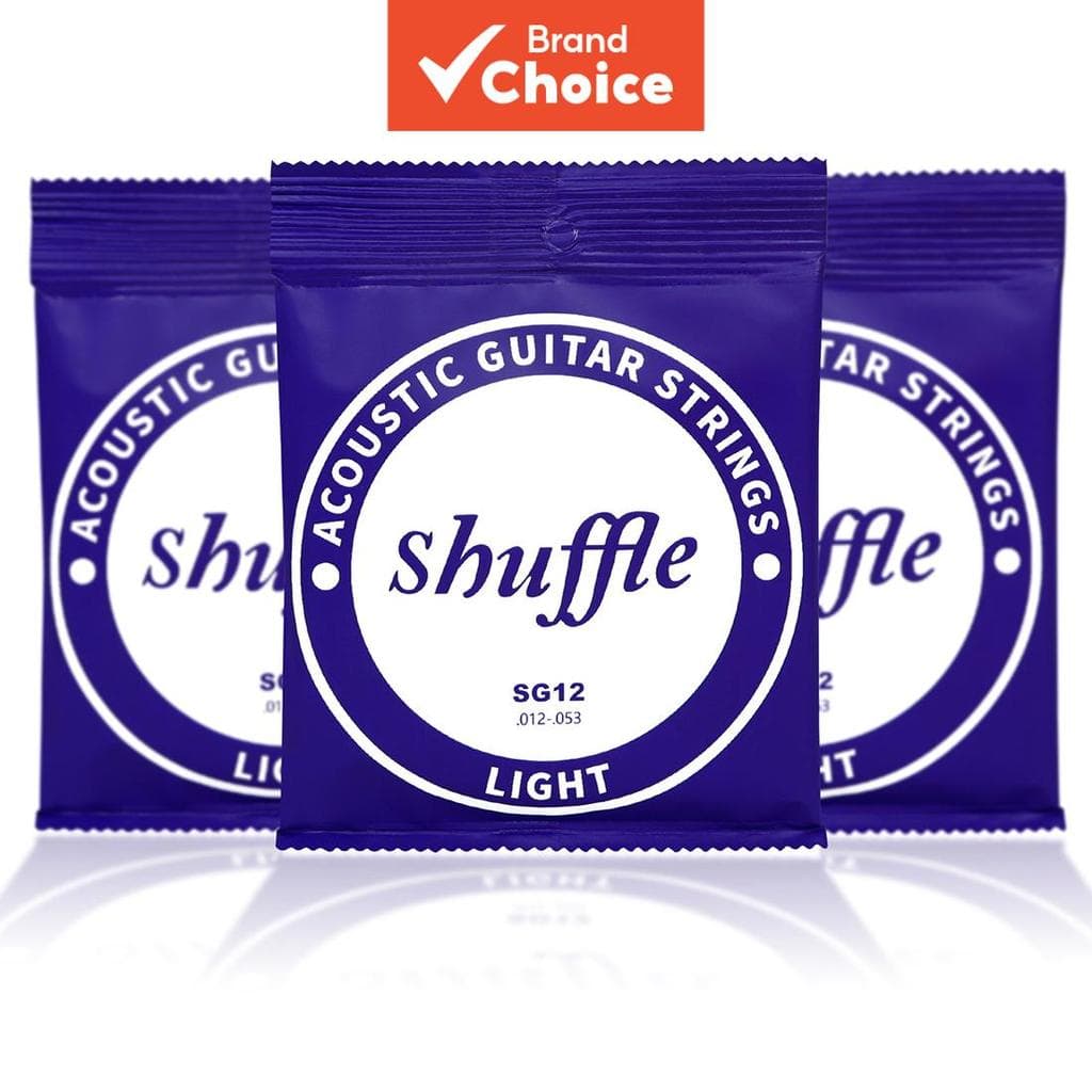Cordas de Violão Acústico SHUFFLE SG12 6 peças/conjunto, núcleo de aço de alto carbono, enroladas em cobre vermelho,