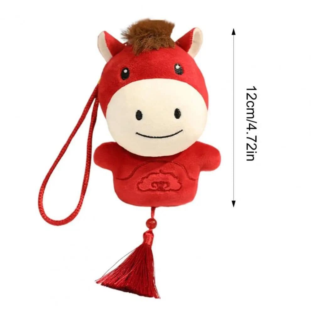 ERICH1 Boneca De Pelúcia De Cavalo , Ano Novo Chinês Macio E Fofo , Pingente De 12 Cm