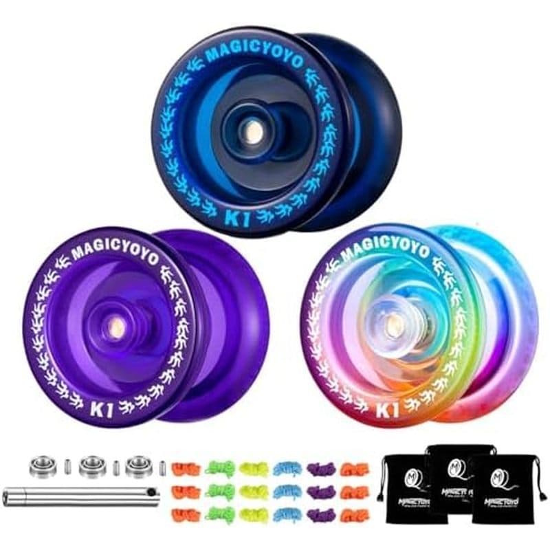 MAGICYOYO Yoyo K1-Plus Responsivo Para Crianças Iniciantes Com Bolsa De Armazenamento + 12 Cordas E Presente De Luva Yo-