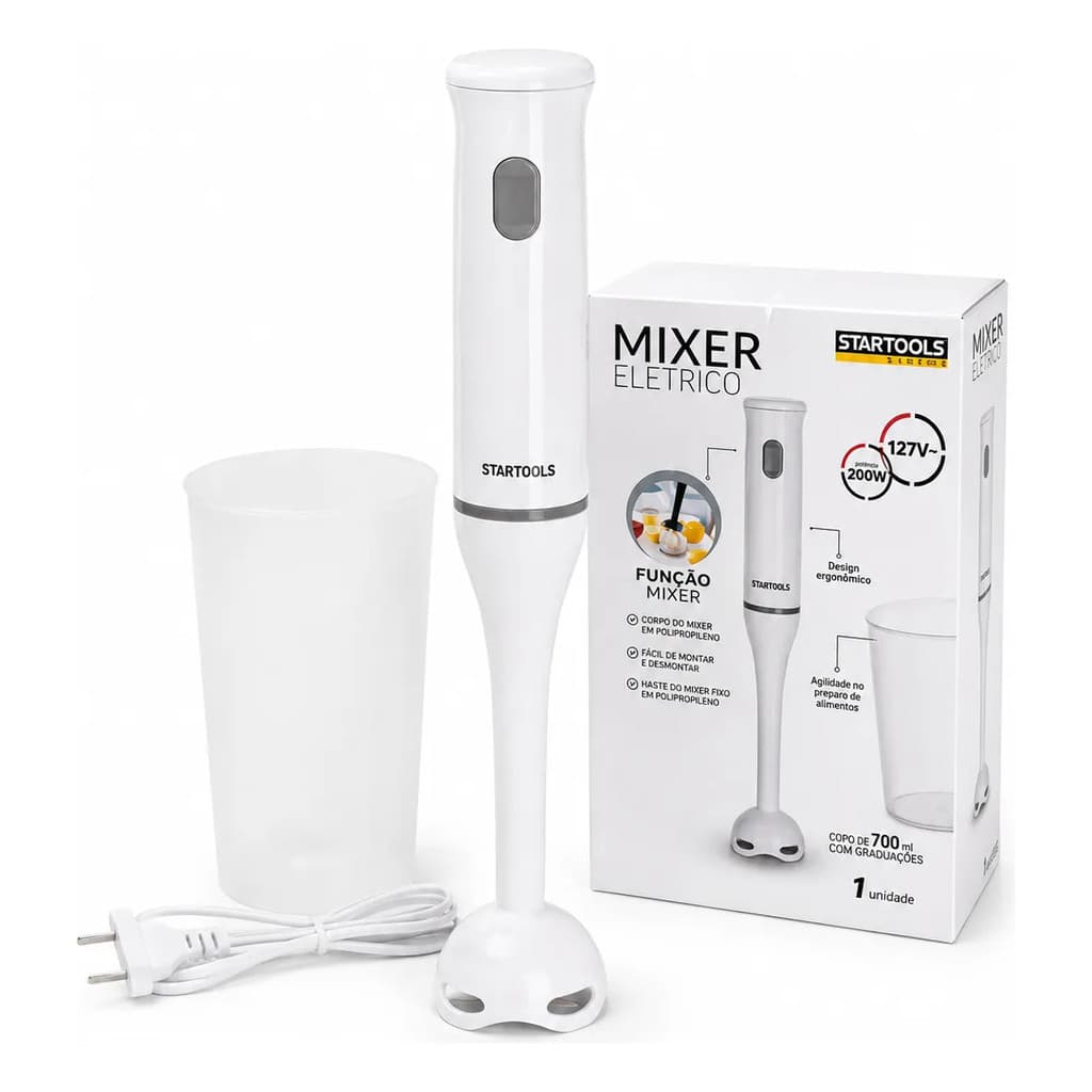 Mixer Portátil Startools 200w Com Copo Medidor 700ml