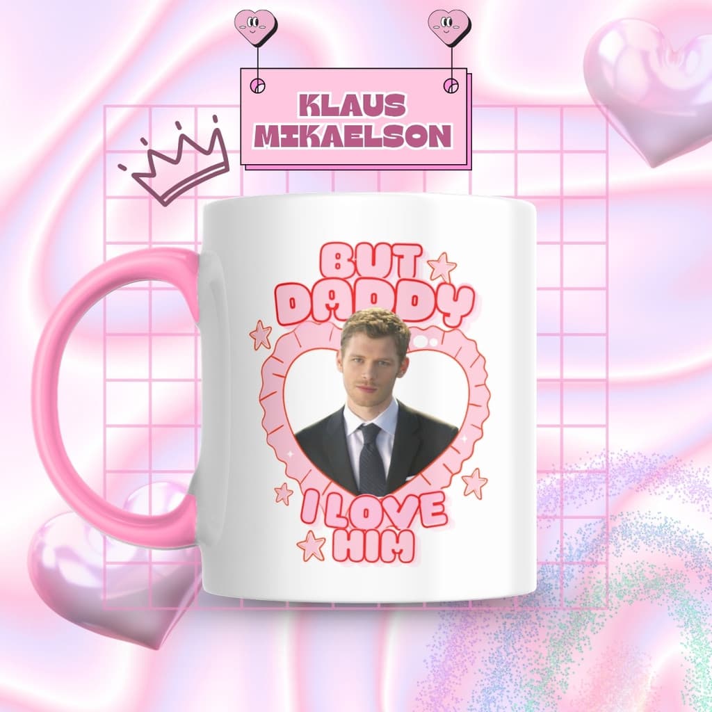 Caneca Xicara Porcelana 325ml Klaus Mikaelson Vampire Diaries Personalizada Presente Decoração Casa
