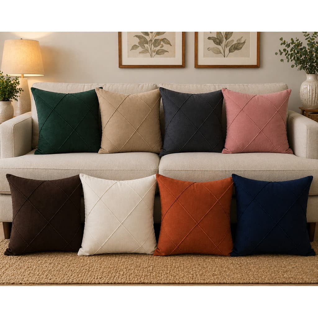Kit 2 Capas para Almofada DecorativA 45x45cm Suede Aveludado