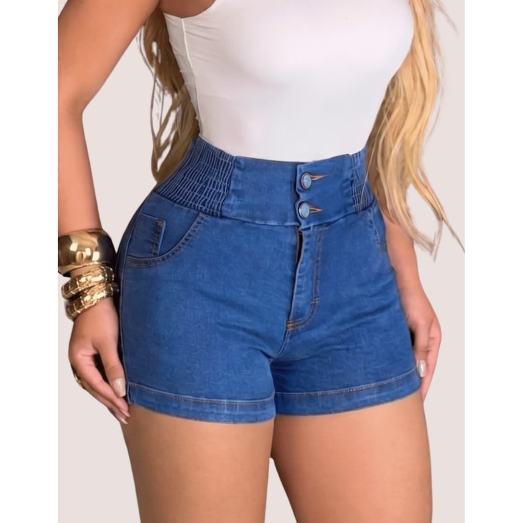 Short Jeans Cós Alto Curto Sky Direto LS MODAS (Moda Jeans)
