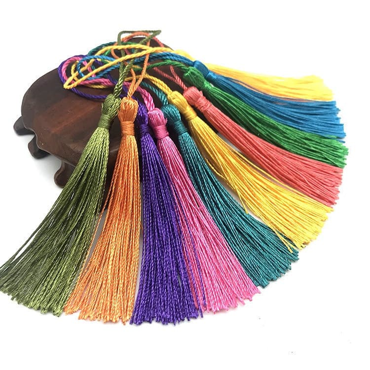 100 borlas para marcadores de livros, usadas para chaveiros artesanais, borlas de lembrança de formatura e fabricação de