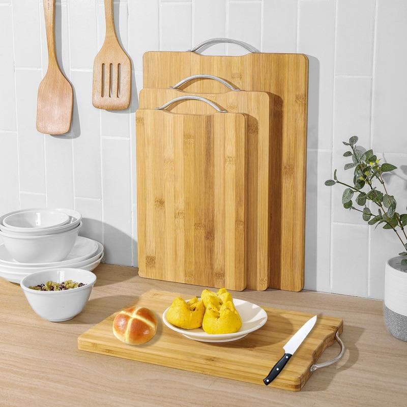 Tábua de corte de bambu doméstica, tábua de corte espessada, dupla face disponível, formato reverso, Alu