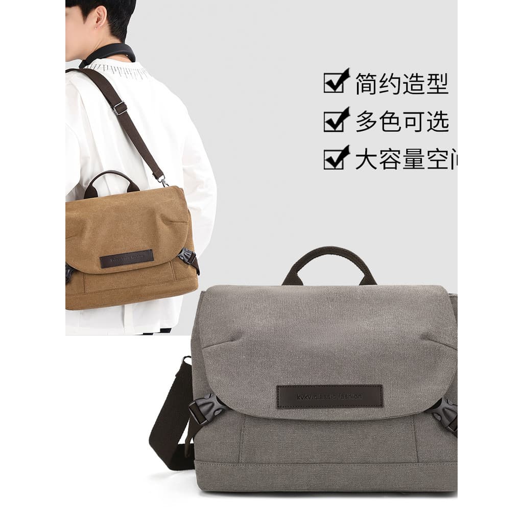 2026 novo estilo Casual bolsa mensageiro masculina bolsa de ombro de grande capacidade bolsa mensageiro estilo Horizonta