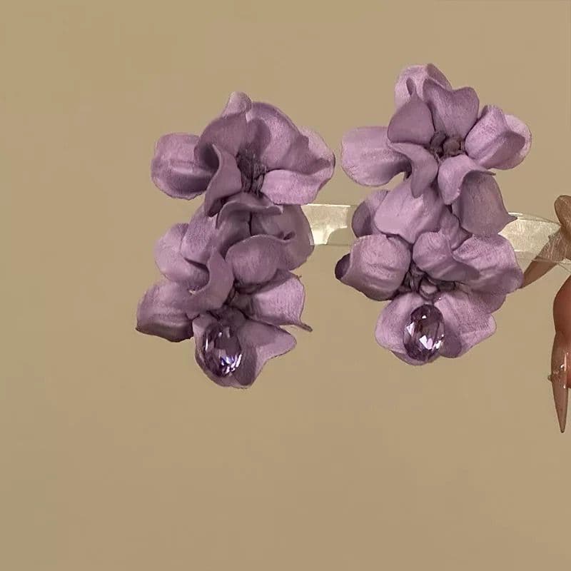 [Violet Flower Mist] Grampo de cabelo de flor roxa
