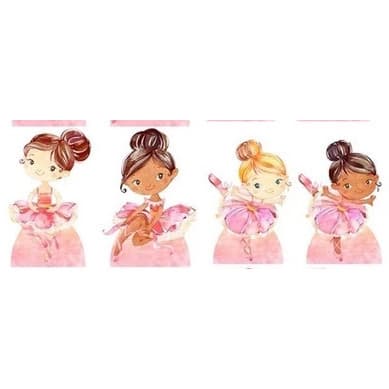 Bailarina Kit Com 4 Displays de Mesa 20 cm Decoração Festa