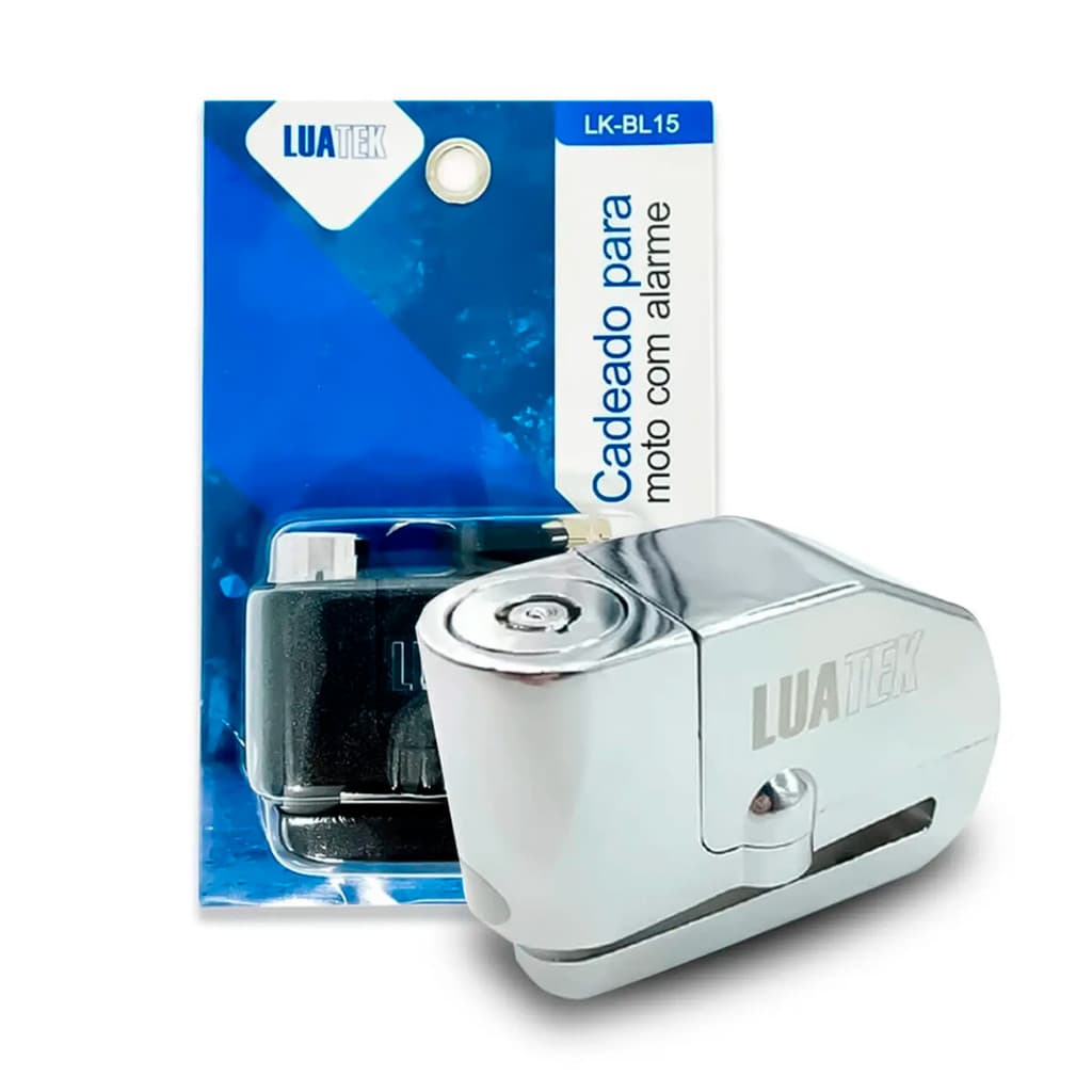 Cadeado Freio a Disco com Alarme Sonoro para Moto e Bike