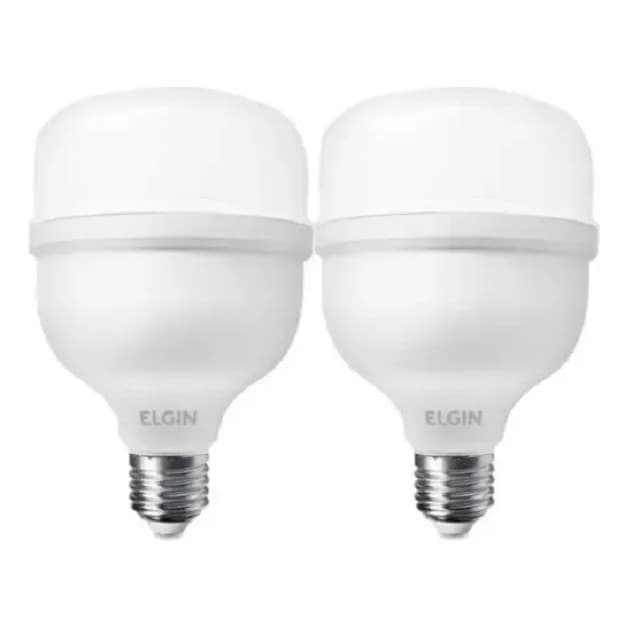 Kit 2 Lâmpadas Super Bulbo Alta Potência Led 30w 6500k Elgin