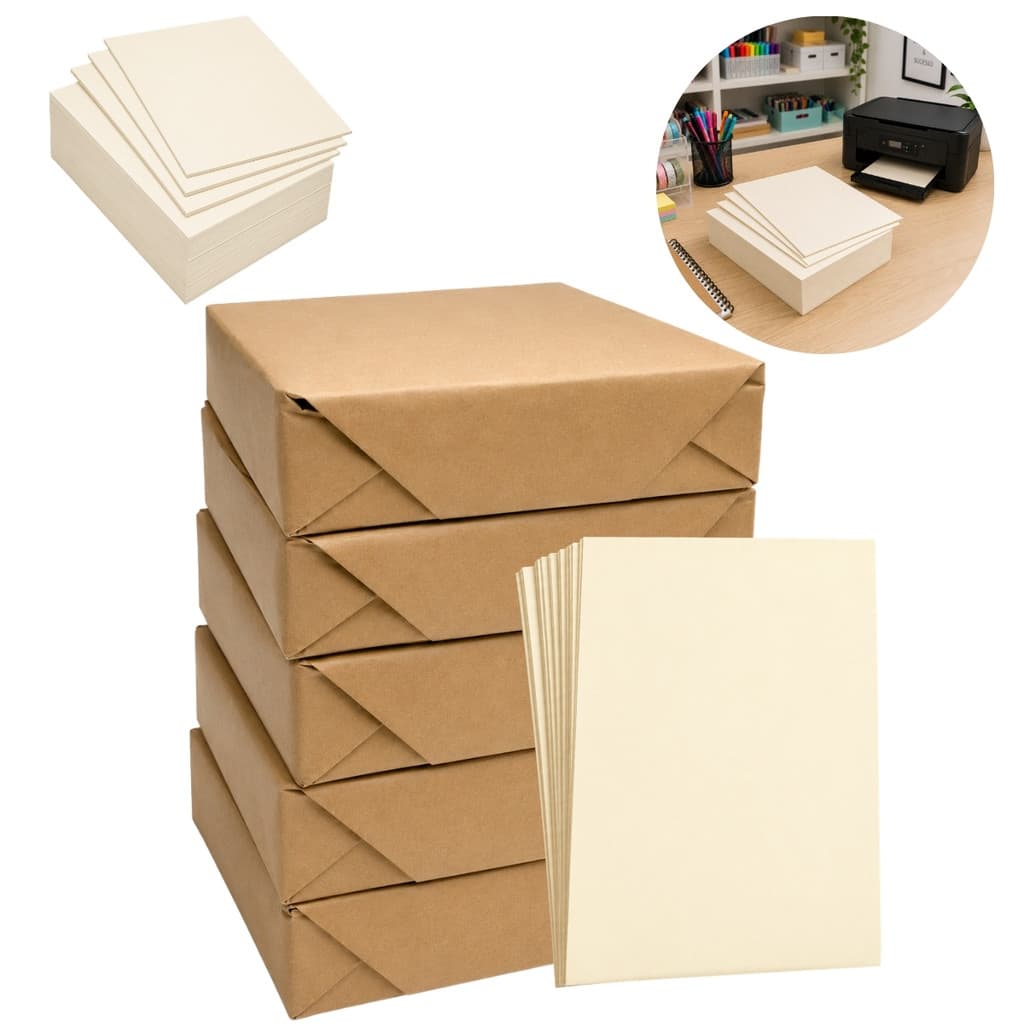 Papel Sulfite A4 70g 210mmx297mm - 5 Pacotes com 500 folhas - Reciclado