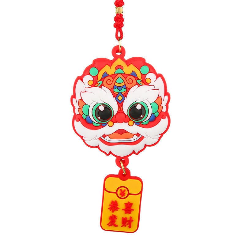 Bonito país na moda leão em relevo moinho de vento decoração pingente de carro pingente de carro estilo chinês sorte dec