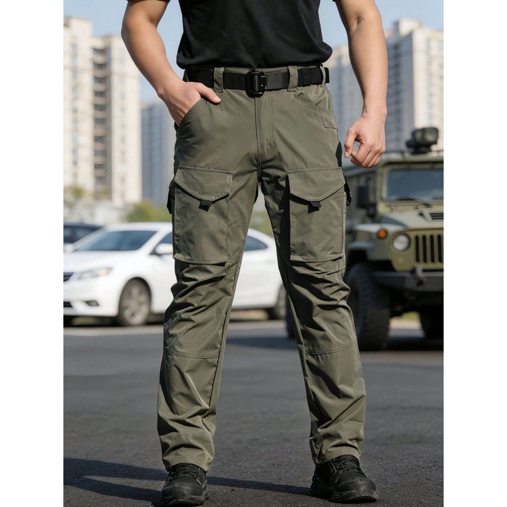 Calça Cargo Tática Masculina Rip Stop Impermeável Com 8 Bolsos