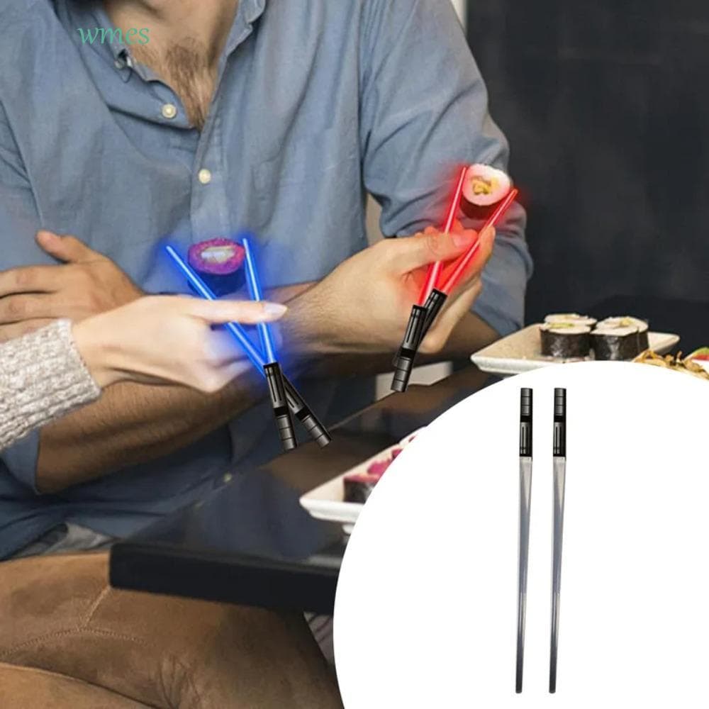 Pauzinho LED WMES1 , Pauzinhos De Sabre De Luz Reutilizáveis Brilhantes , Jantar De Luminoso Removível Lavável