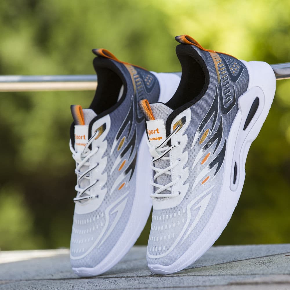 Nova tendência da moda voando tecido respirável esportes sapatos casuais confortáveis tênis de corrida All-Match sapatos