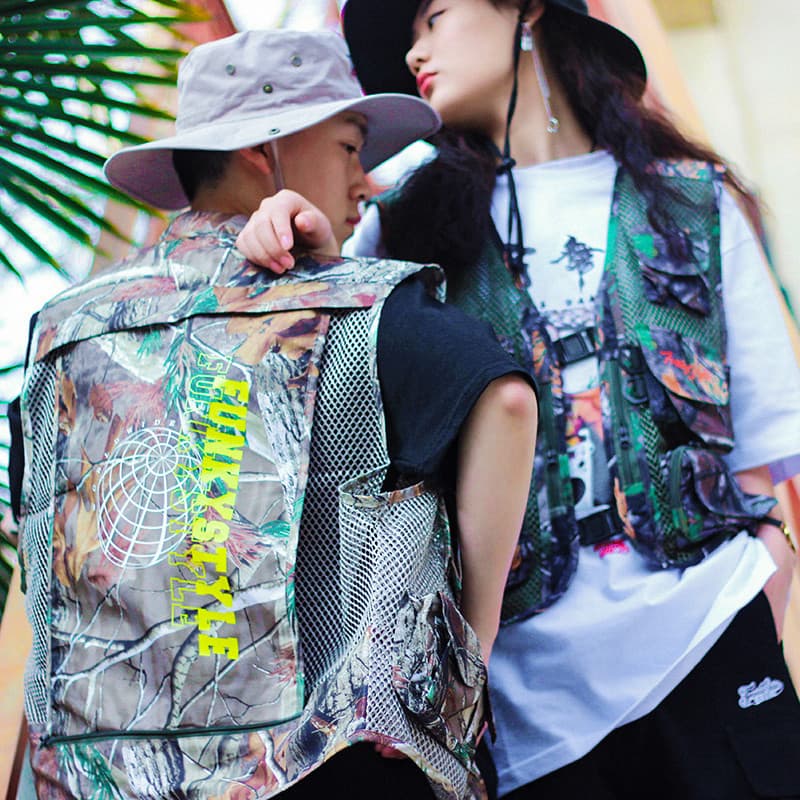 FunkyStyle Original camuflagem colete tático Retro militar colete multifuncional bolso ferramentas colete masculino femi