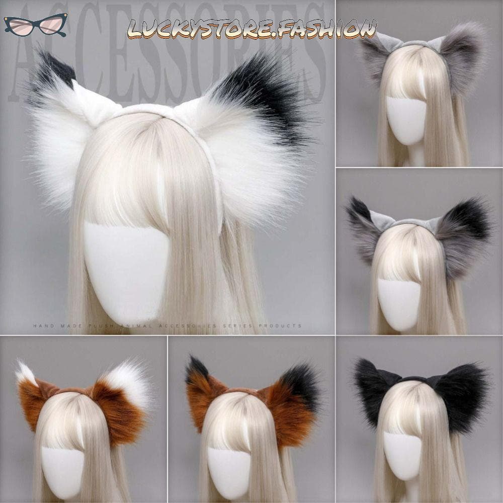 LUCKYSTORE Orelhas De Animais Headwear , Lolita Bandana Gato De Pelúcia , Imitação Bonito Acessórios De Cabelo Cosplay