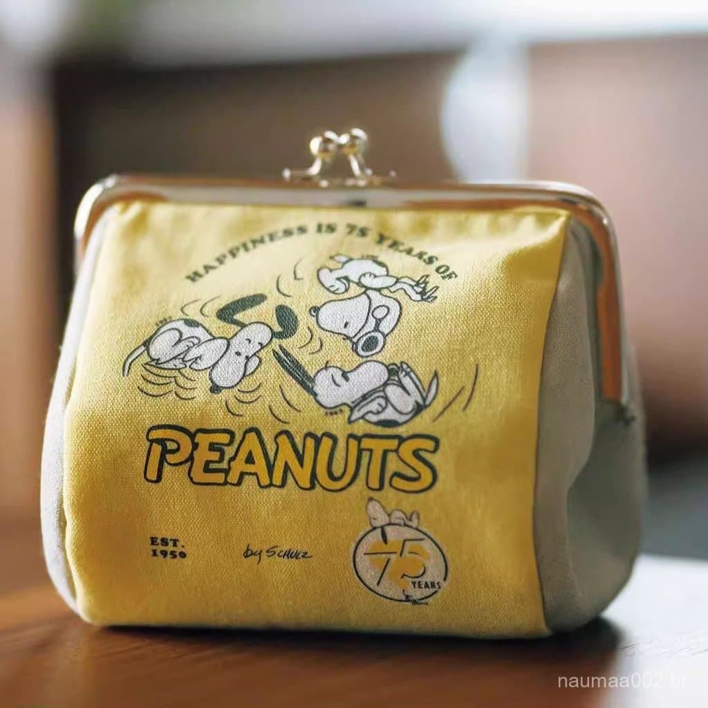 ‌ Bolsa De Lona Snoopy Estilo Revista Japonesa – Linda Maquiagem De Desenho Animado , Organizador De Viagem E Embreagem
