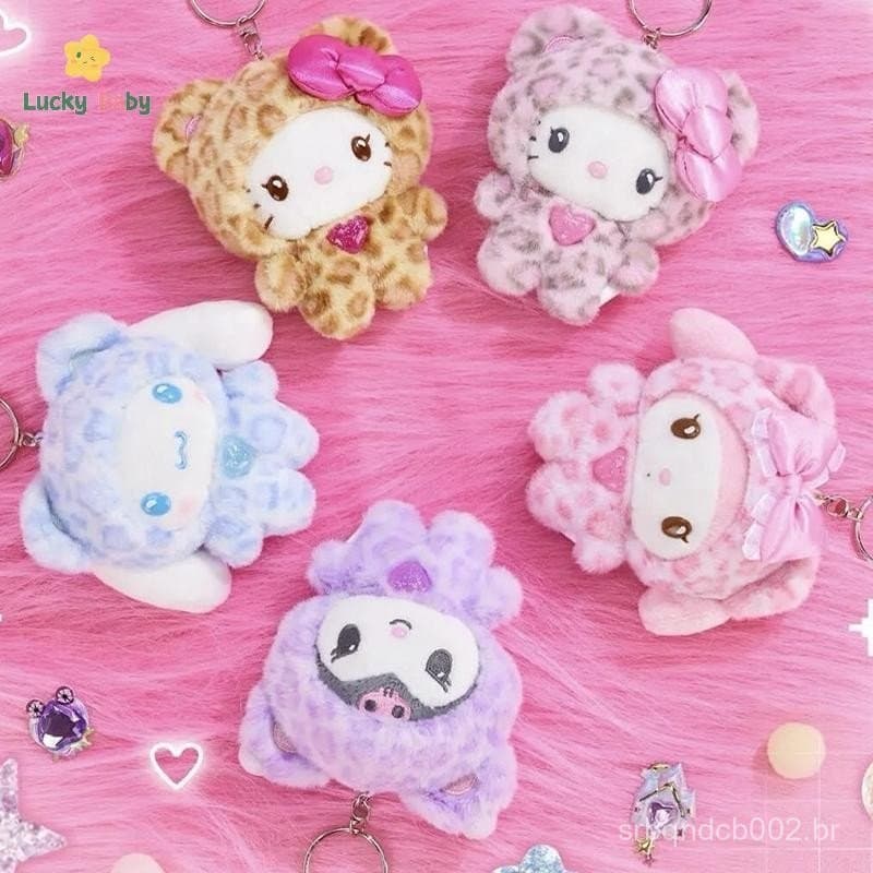 [Luckybaby-t] Kawaii KT Cat Boneca De Pelúcia Brinquedo Fofo Desenho Animado Hello Kitty Chaveiro Brinquedos Mochila Pin