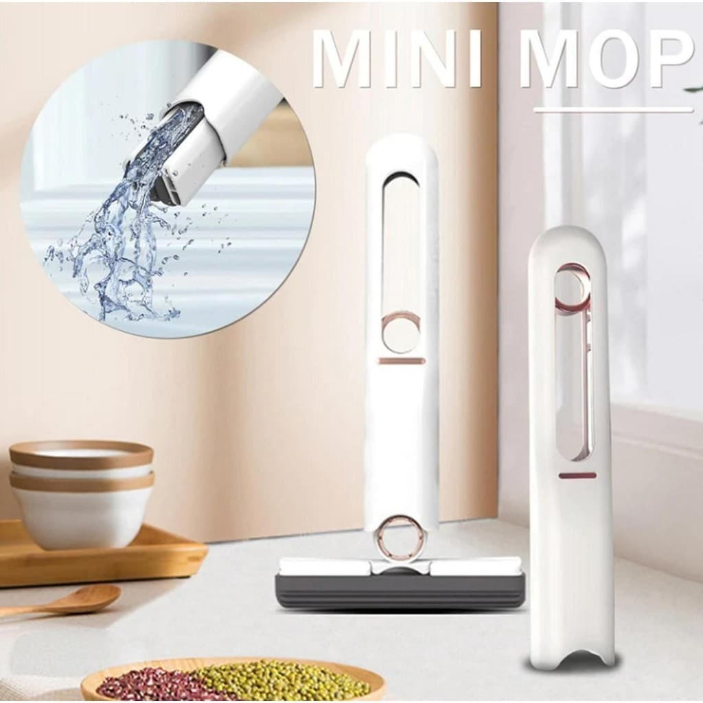 Mini Mop Rodo Esfregão Retrátil Multifuncional Auto-squeeze Cozinha Restaurante Limpeza Higiene