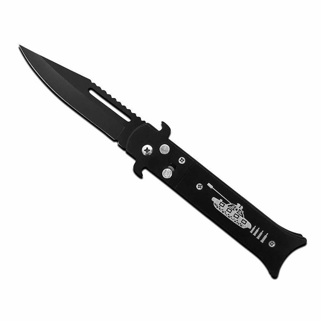 Canivete Tático Automático Rifle MK - Preto