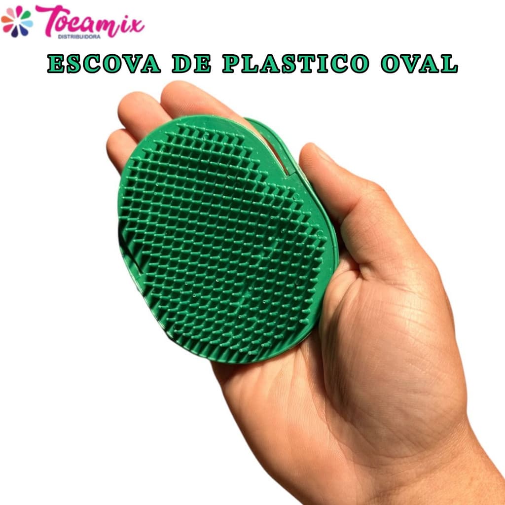 Escova Plástica Oval para cabelo barba Diamanty